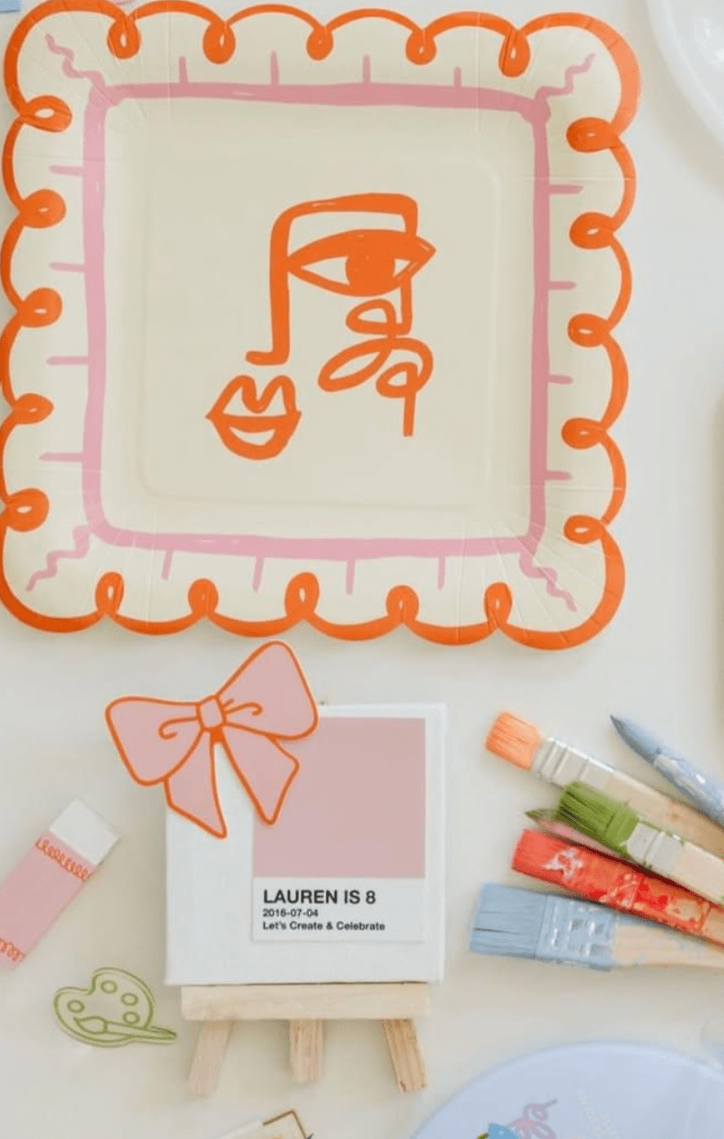 Art Party Dinner Plates (x 12) - Ellie's Party Supply