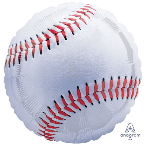 Baseball Foil Balloon – 28" Round Sports Party Decor - Ellie's Party Supply
