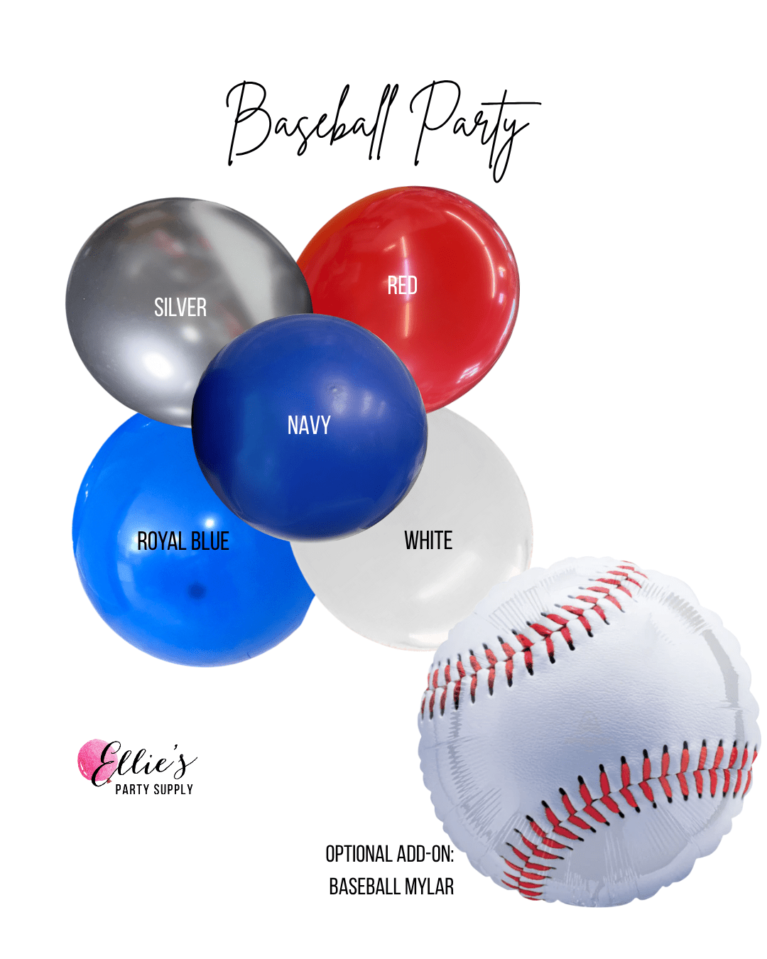 Baseball Party Balloon Garland Kit - Ellie's Party Supply