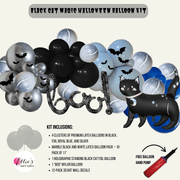 Black Cat Magic Halloween Balloon Kit – Trunk or Treat - Ellie's Party Supply