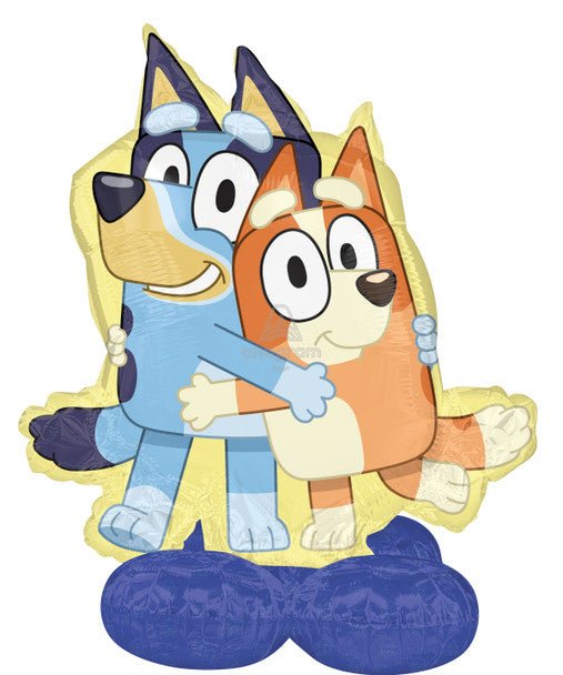 Bluey AirLoonz – 46" Foil | Bluey & Bingo | Self - Standing Balloon (Air Fill Only) - Ellie's Party Supply