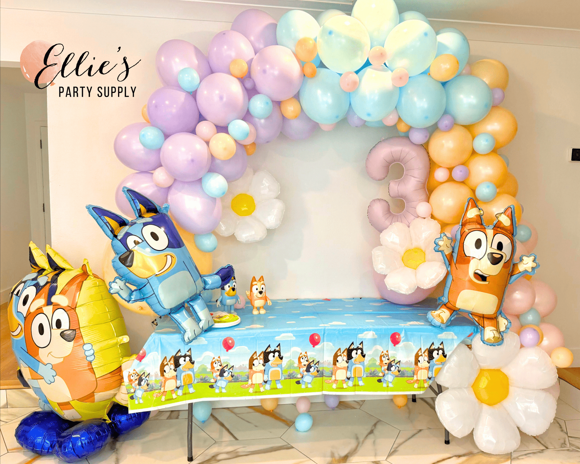 Bluey - Inspired Balloon Garland | Kids' Party Balloon Arch Kit - Ellie's Party Supply