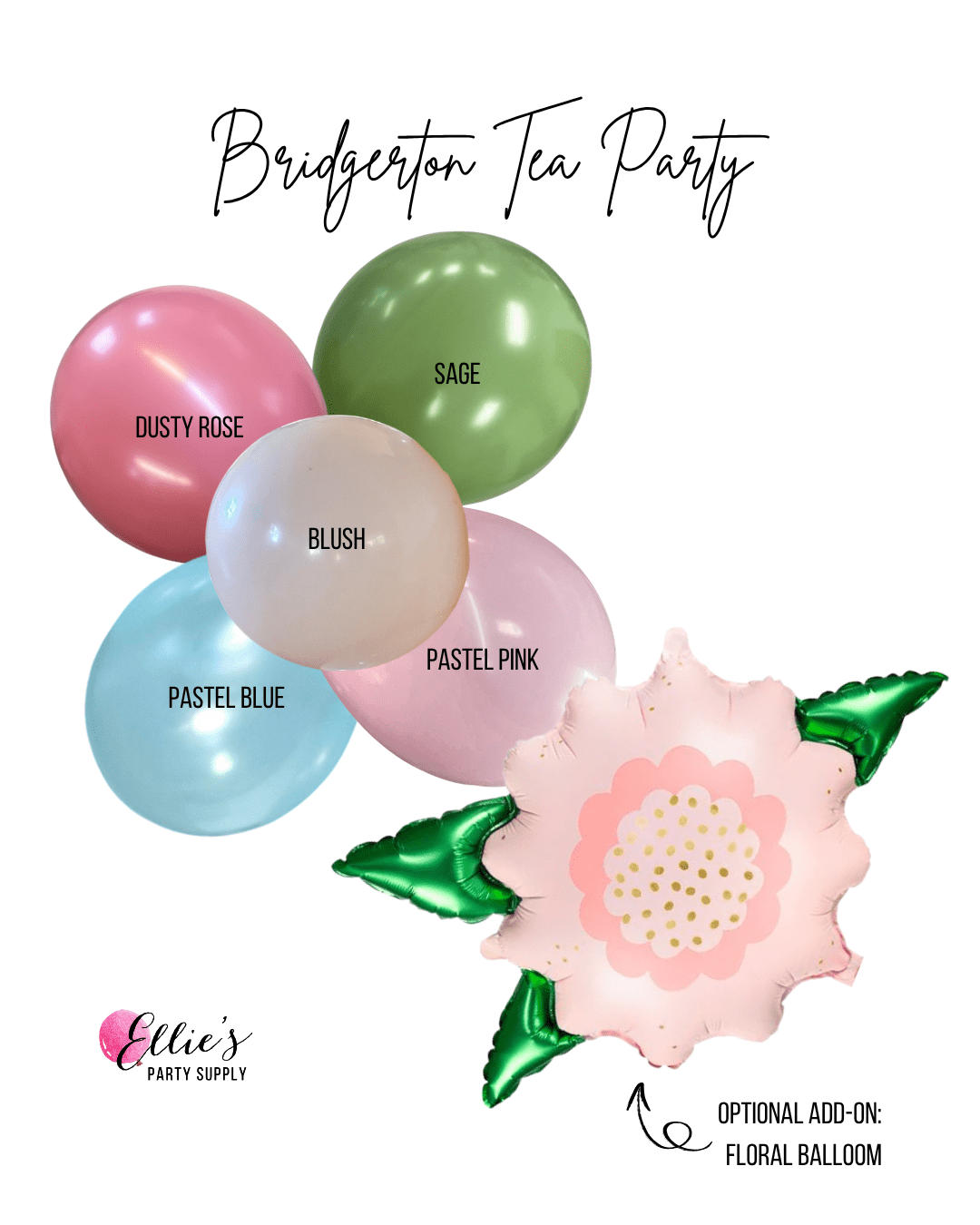 Bridgerton Tea Party Balloon Garland Kit - Ellie's Party Supply