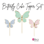 Butterfly Cake Toppers Mixed Colors (9 x 6.5 cm) - Ellie's Party Supply