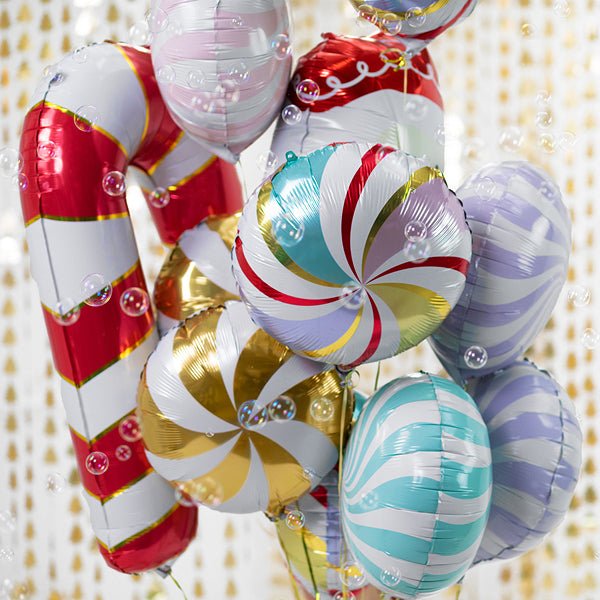 Candy Foil Balloon - Glossy Finish in Mixed Colors | 14 Inches Party Decor - Ellie's Party Supply