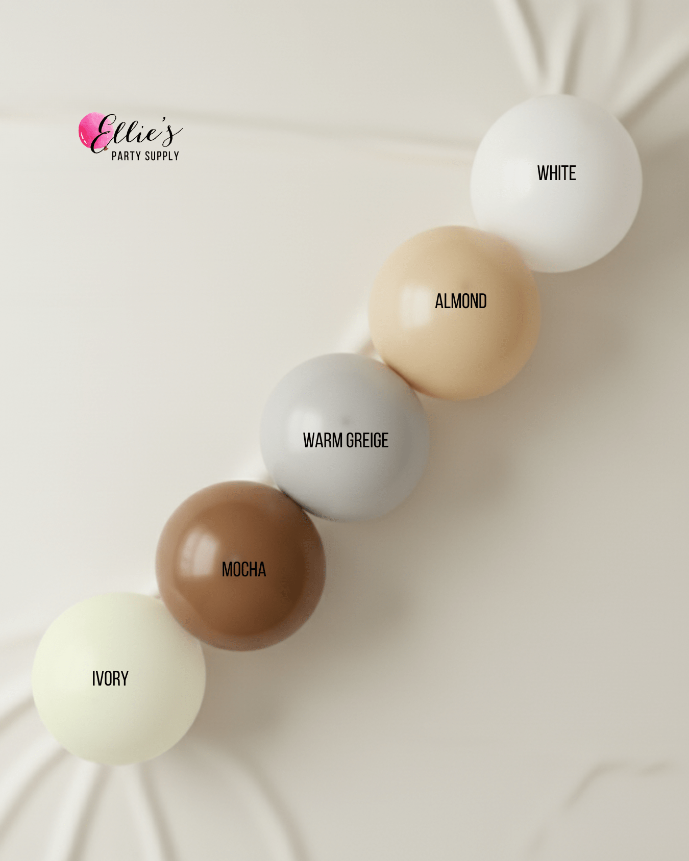 Chic Cocoa Balloon Cluster Garland - Ellie's Party Supply