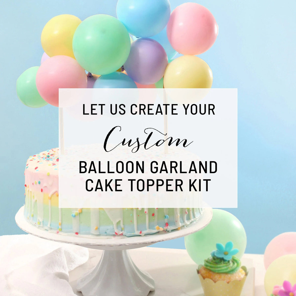 Custom Mini Balloon Cake Topper Kit | Choose Your Colors - Ellie's Party Supply