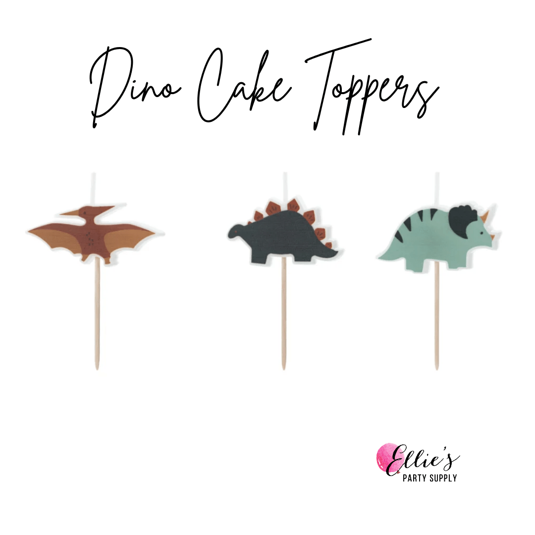 Dinosaur Birthday Candles – (Set of 3) - Ellie's Party Supply