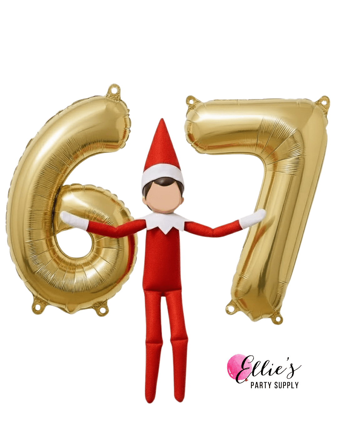 Elf 6 & 7 Prank Balloon Kit | Elf Figure Not Included - Ellie's Party Supply