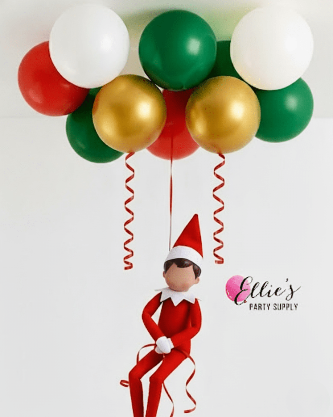 Elf Arrival Balloon Ceiling Drop Kit | Elf Figure Not Included - Ellie's Party Supply