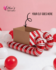 Elf Candy Cane Sleigh Balloon Kit | Elf Figure Not Included - Ellie's Party Supply