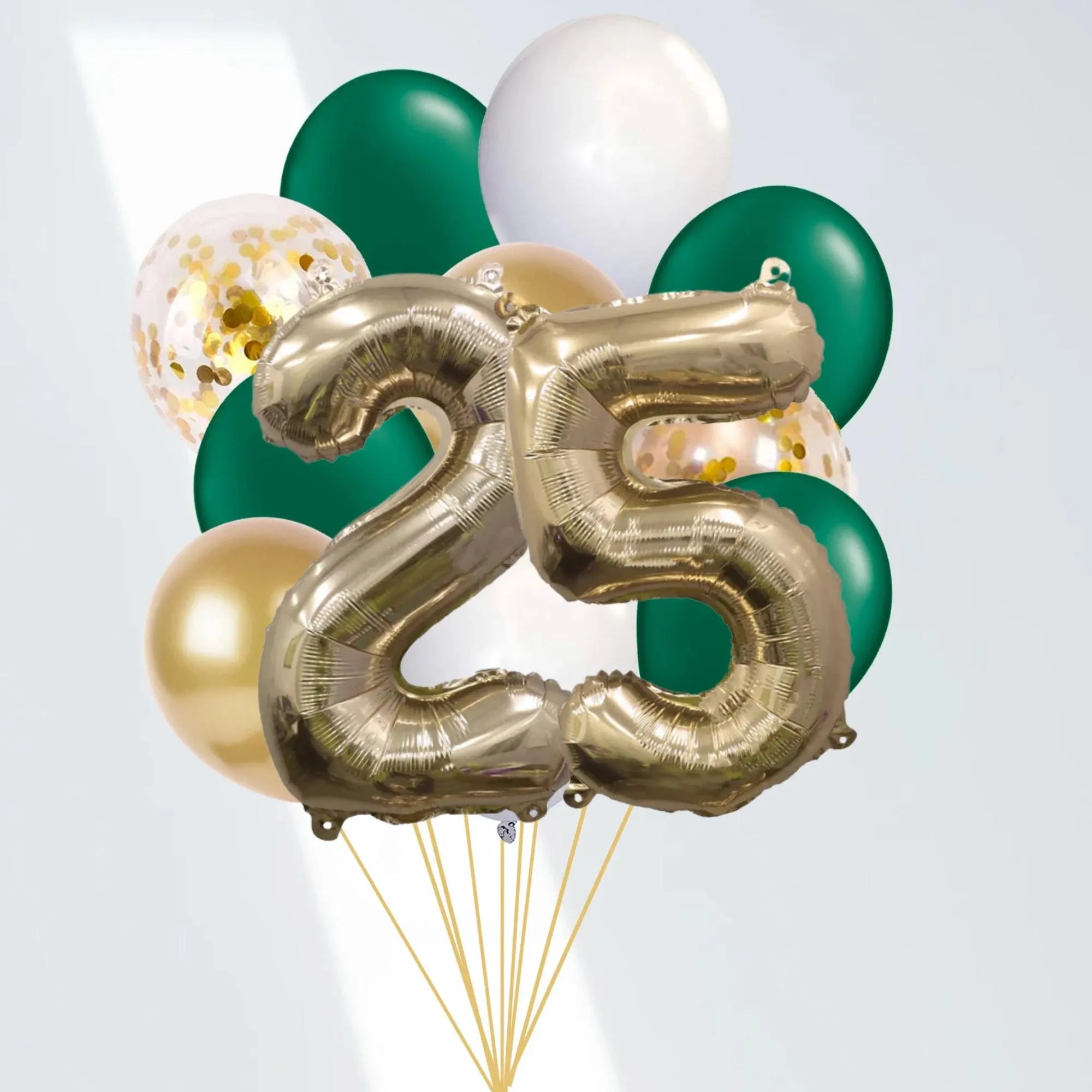 Emerald Green and Gold Graduation 2025 Balloon Bouquet - Ellie's Party Supply