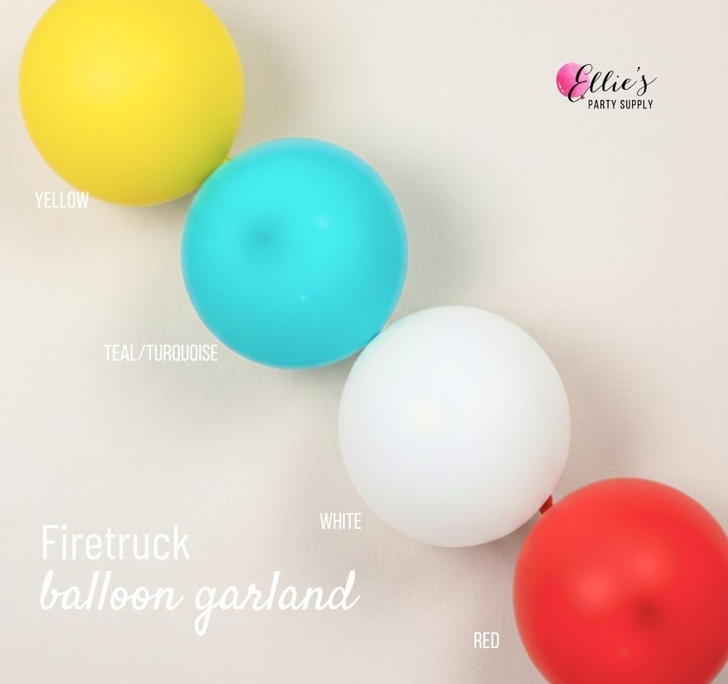 Fire Truck Balloon Garland Kit - Ellie's Party Supply
