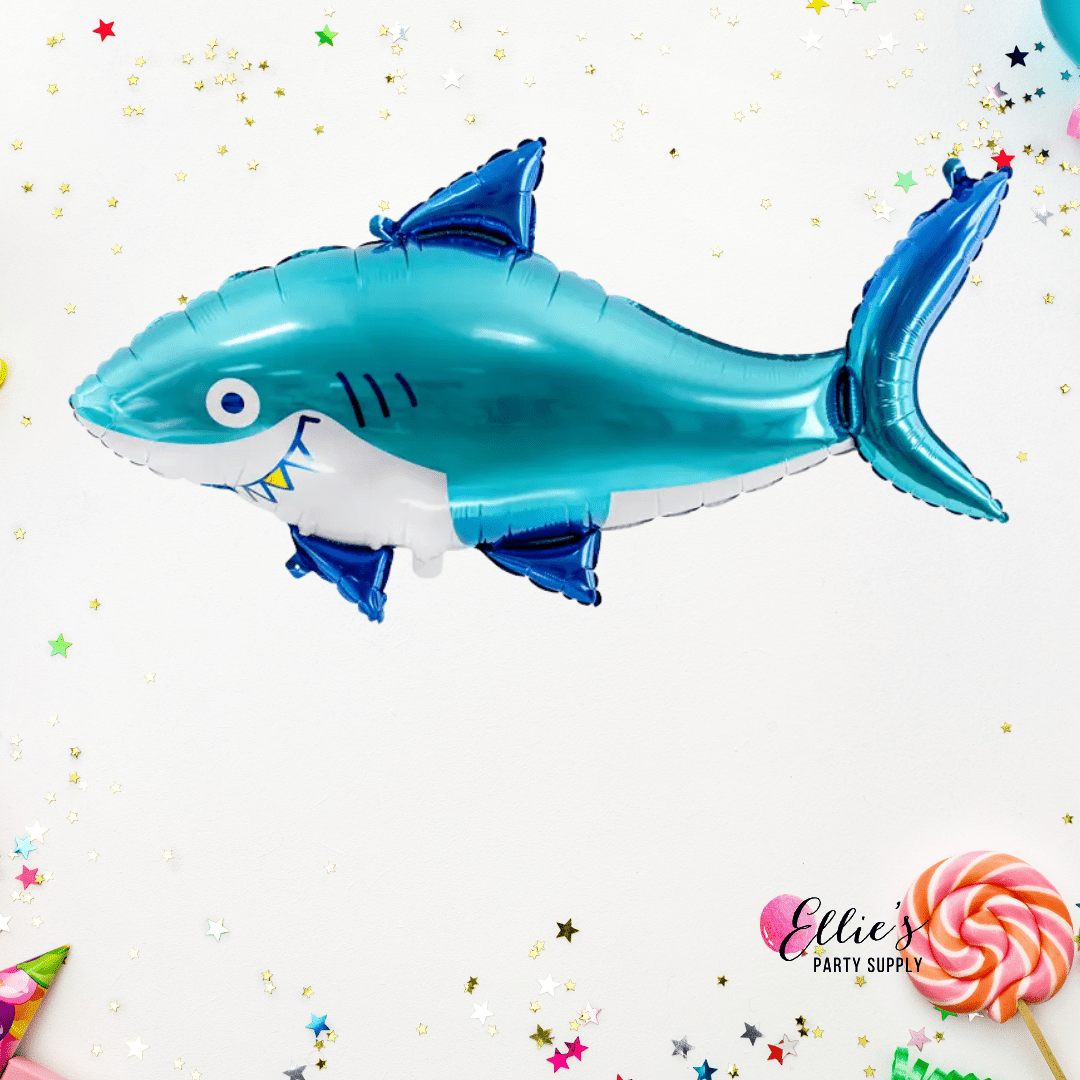 Foil Shark Balloon 40.2 x 24.4 - Ellie's Party Supply