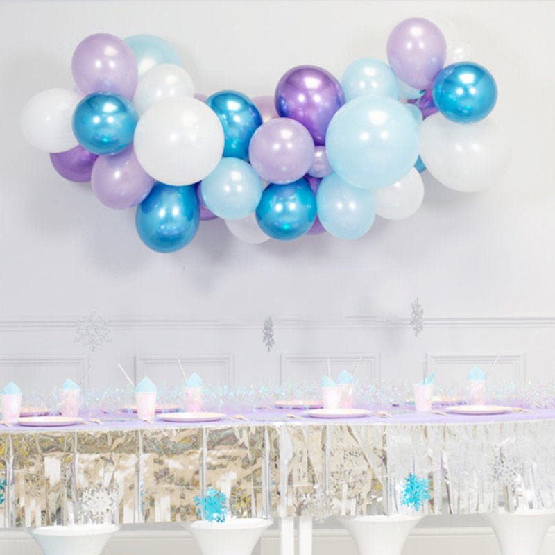Winter Balloon Garland Kit | Icy Blue & Purple Party Decor - Ellie's Party Supply