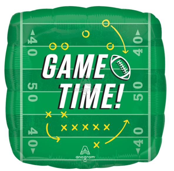 Game Time Football Balloon – 18" Sports Party Decor - Ellie's Party Supply