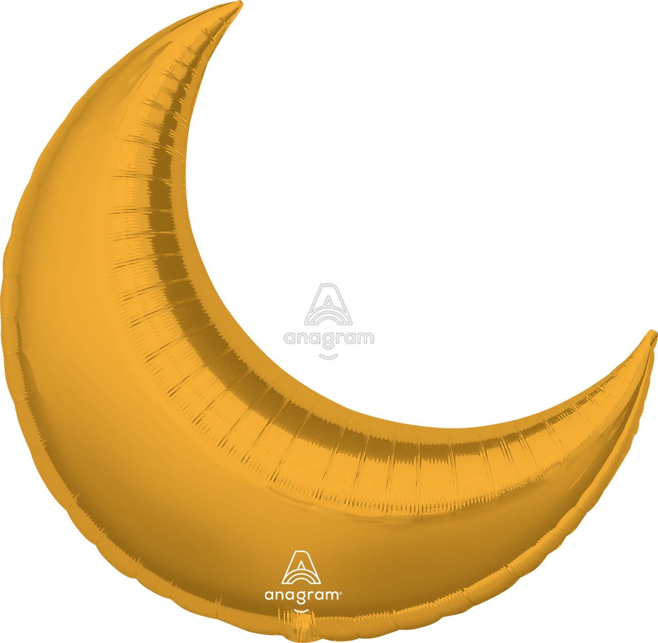 Gold Crescent Moon Balloon – 35" Foil - Ellie's Party Supply