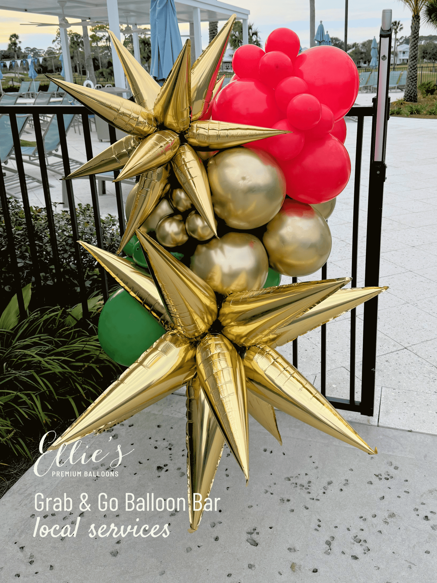 Gold Starburst Cluster Balloon – 60" Foil | Ellie’s Party Supply - Ellie's Party Supply