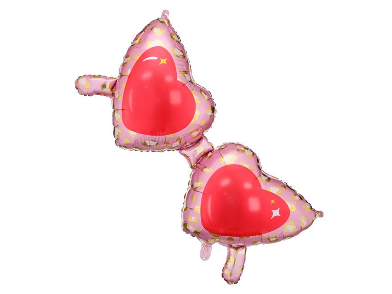 Heart Glasses Foil Balloon - Colorful Party Decor | 45.5x20.5 Inches - Ellie's Party Supply