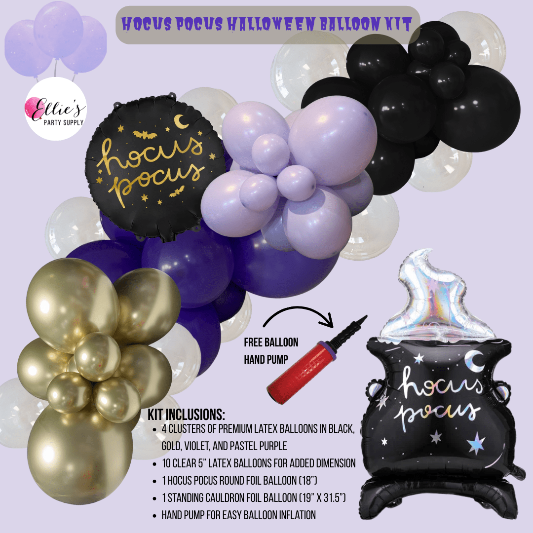 Hocus Pocus Halloween Balloon Kit – Witchy Trunk or Treat - Ellie's Party Supply