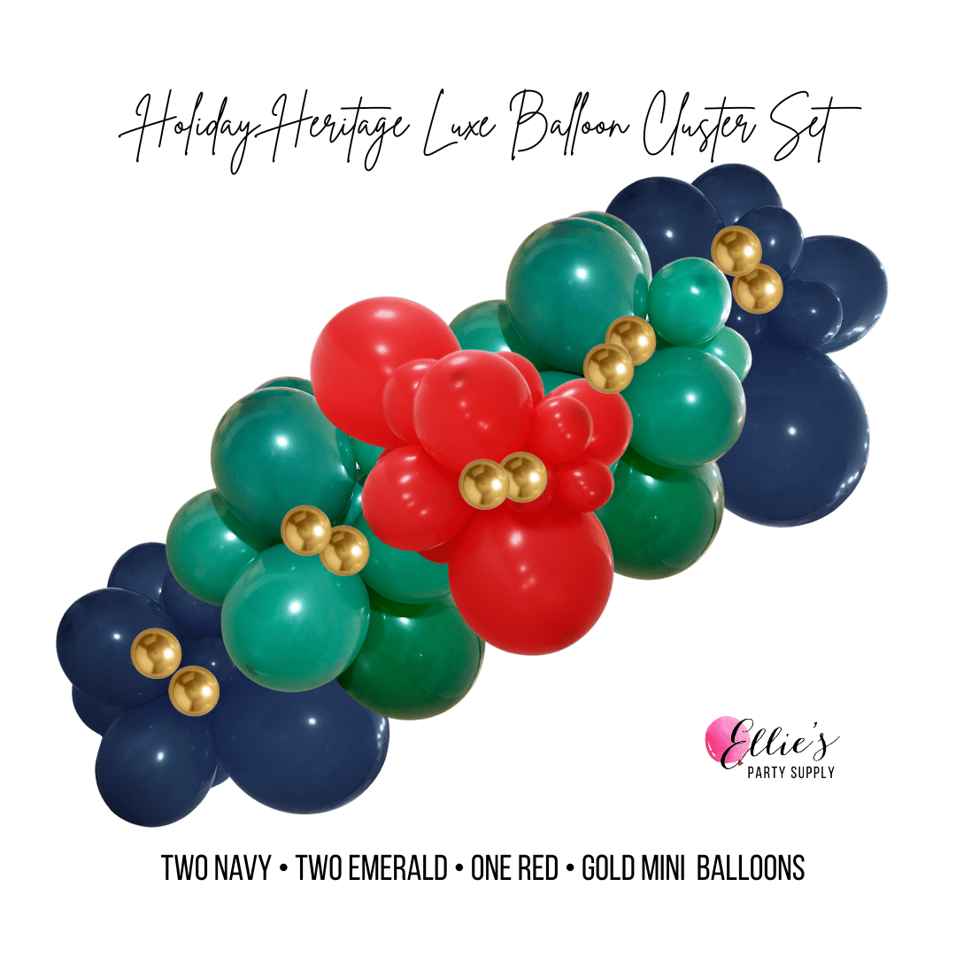 Holiday Heritage Luxe Balloon Cluster Set - Ellie's Party Supply