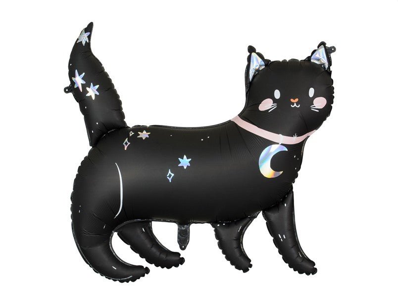 Holographic Black Cat Balloon - Ellie's Party Supply