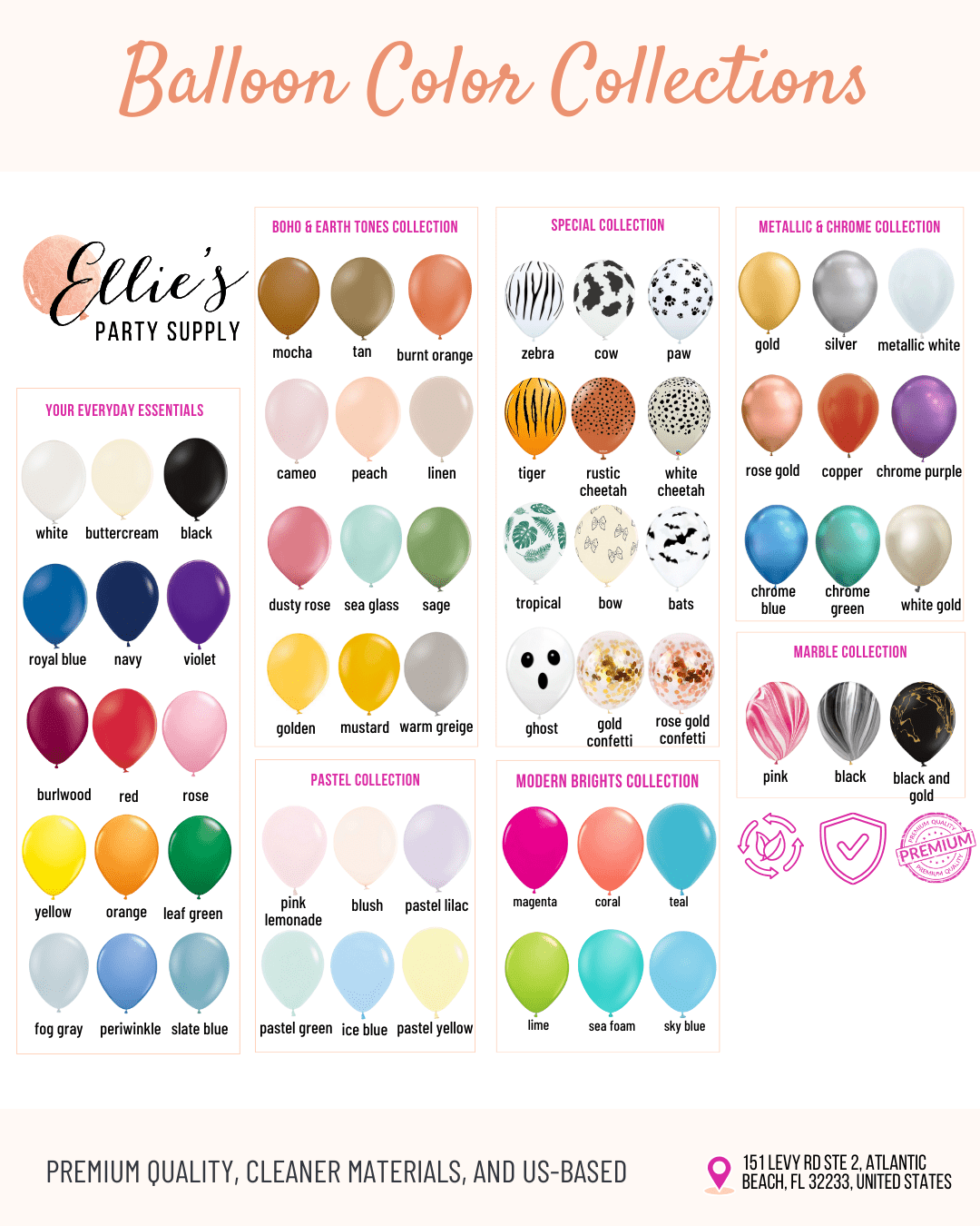 Hunny Bear (Soft Neutrals) Balloon Garland Clusters - Ellie's Party Supply