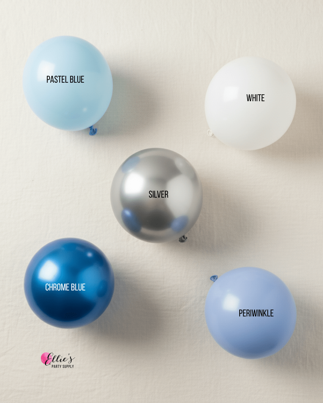 Icy Periwinkle Balloon Cluster Garland - Ellie's Party Supply