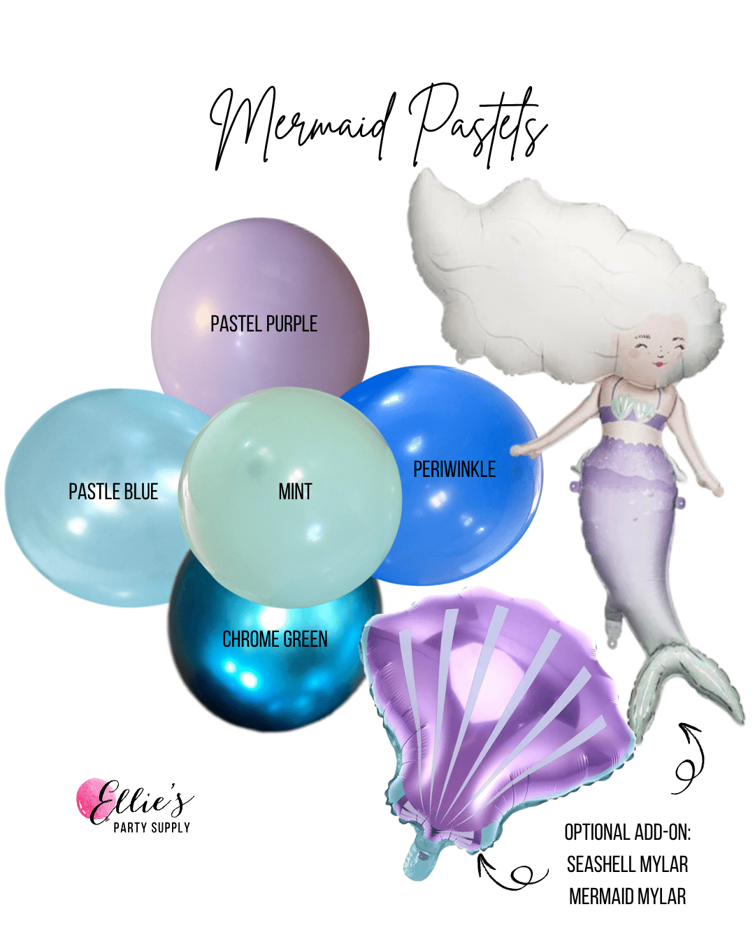 Mermaid Pastels, Under the Water Balloon Garland Kit - Ellie's Party Supply