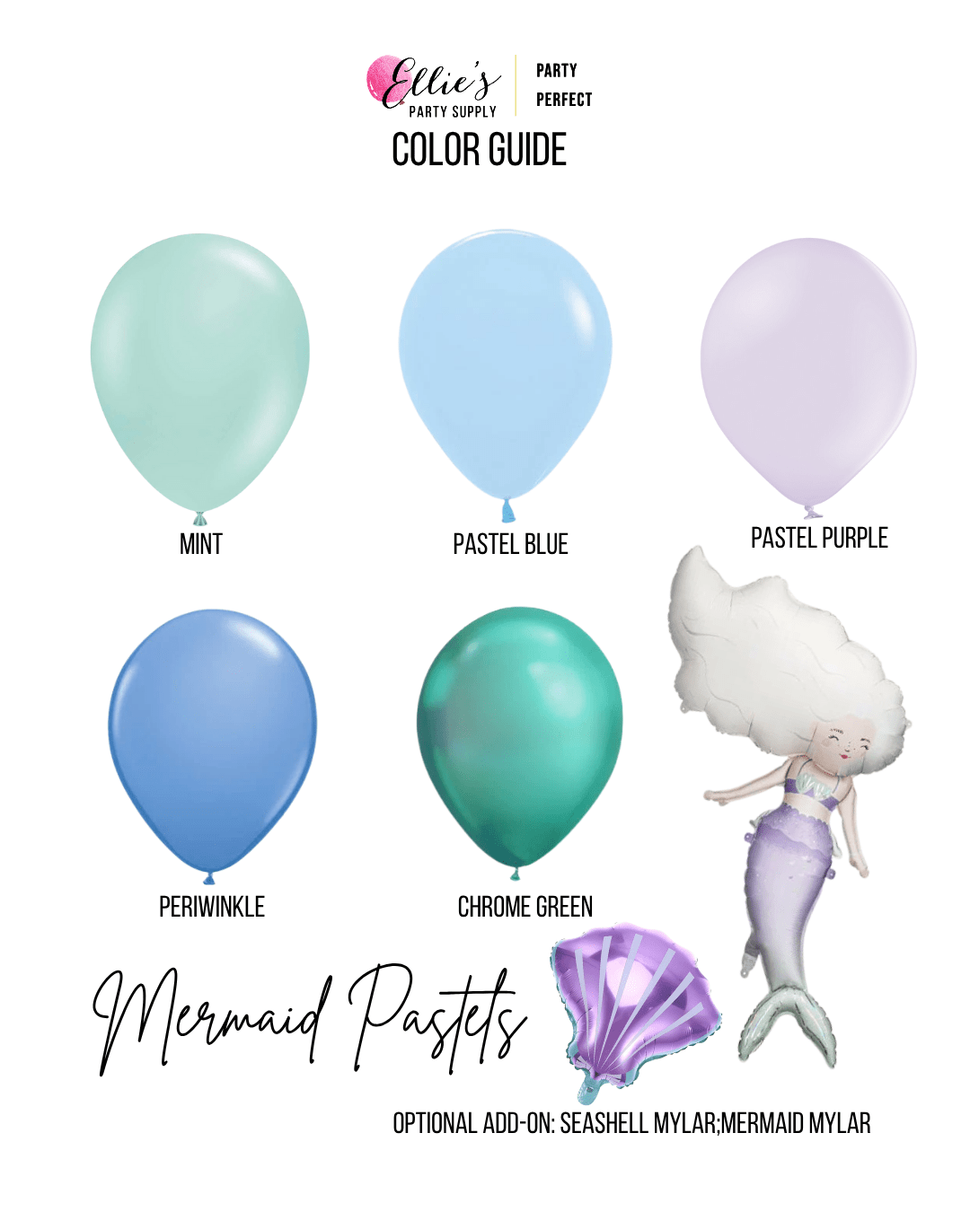 Mermaid Pastels, Under the Water Balloon Garland Kit - Ellie's Party Supply