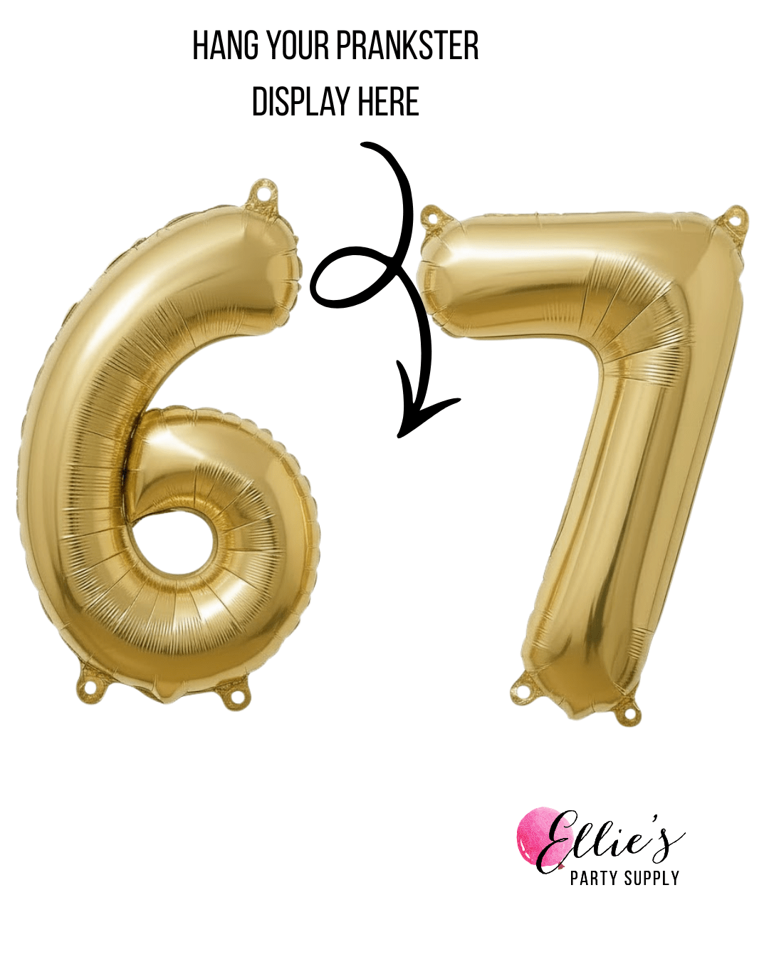 Mischief Maker Christmas Setup Kit - 6 & 7 Gold Prank Balloon Kit - Ellie's Party Supply