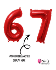 Mischief Maker Christmas Setup Kit - 6 & 7 Red Prank Balloon Kit - Ellie's Party Supply