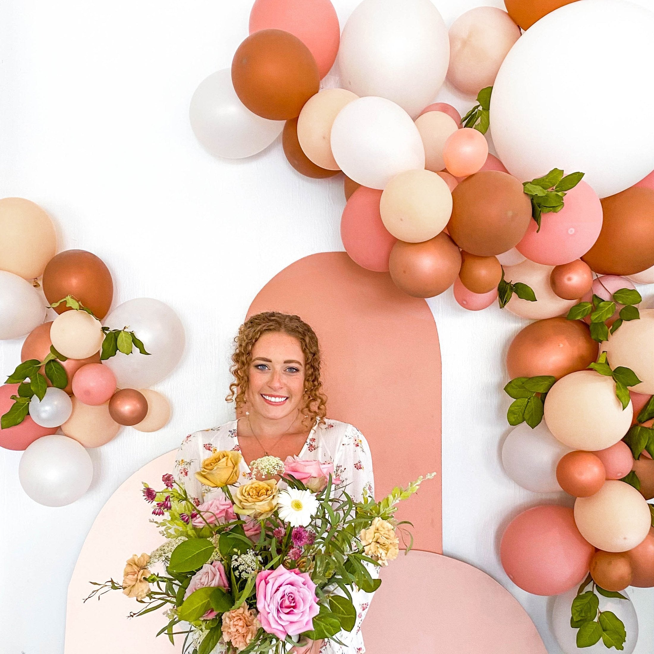 Chrome Rose Balloon Garland Kit - Ellie's Party Supply