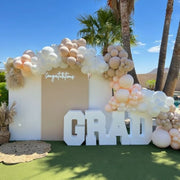 Neutral boho balloon garland kit in blush white sand pearl for winter baby shower bridal shower Christmas party