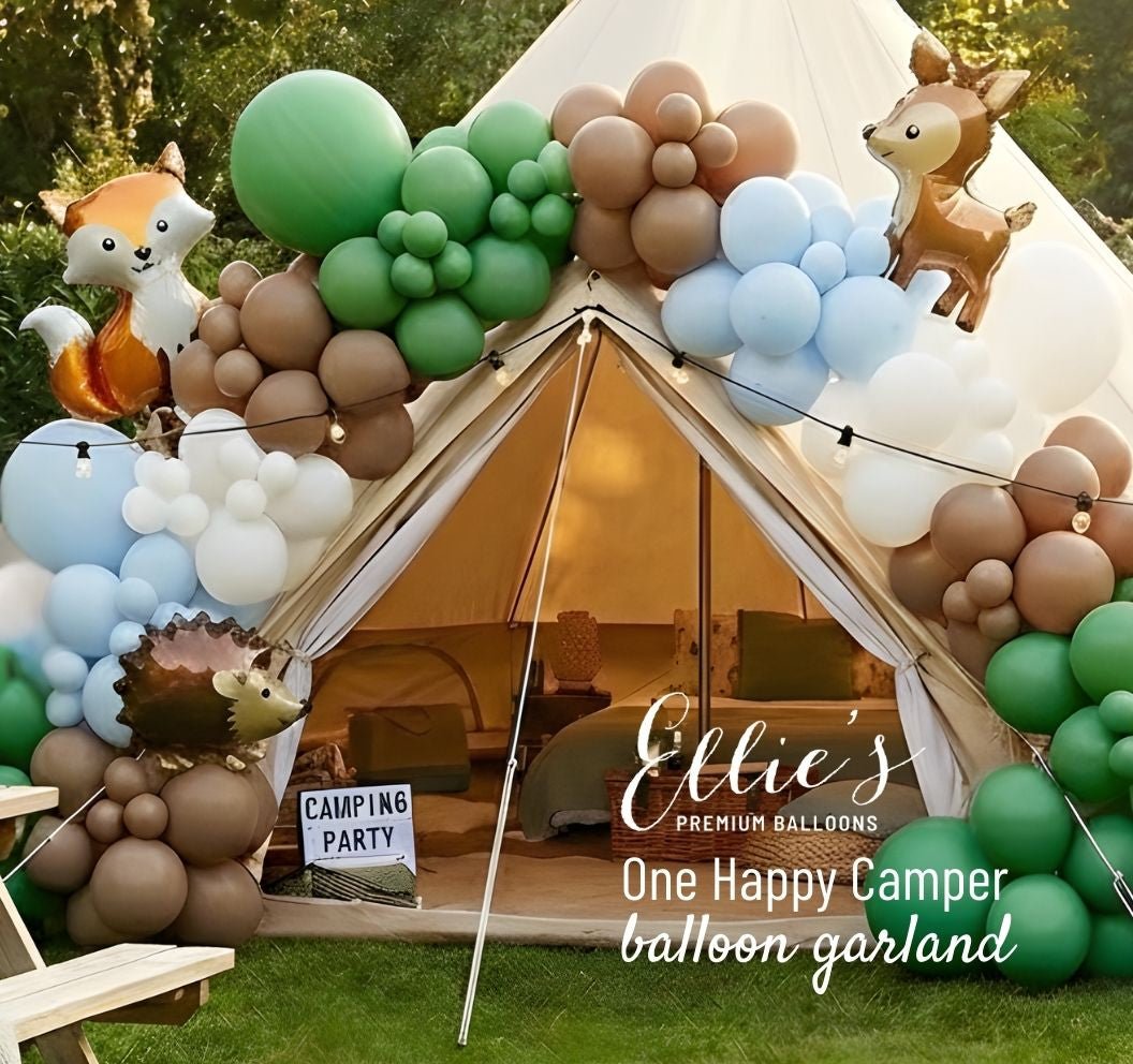 One Happy Camper Balloon Cluster - Ellie's Party Supply