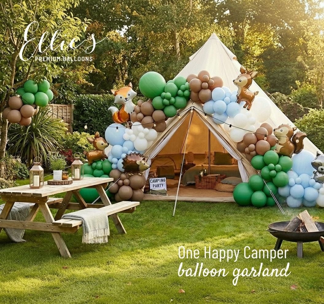 One Happy Camper Balloon Cluster - Ellie's Party Supply