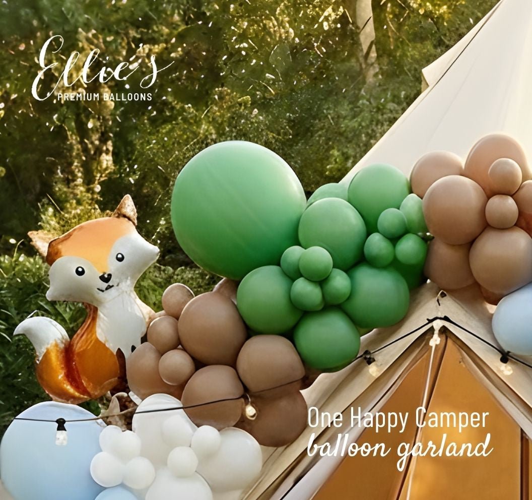 One Happy Camper Balloon Cluster - Ellie's Party Supply