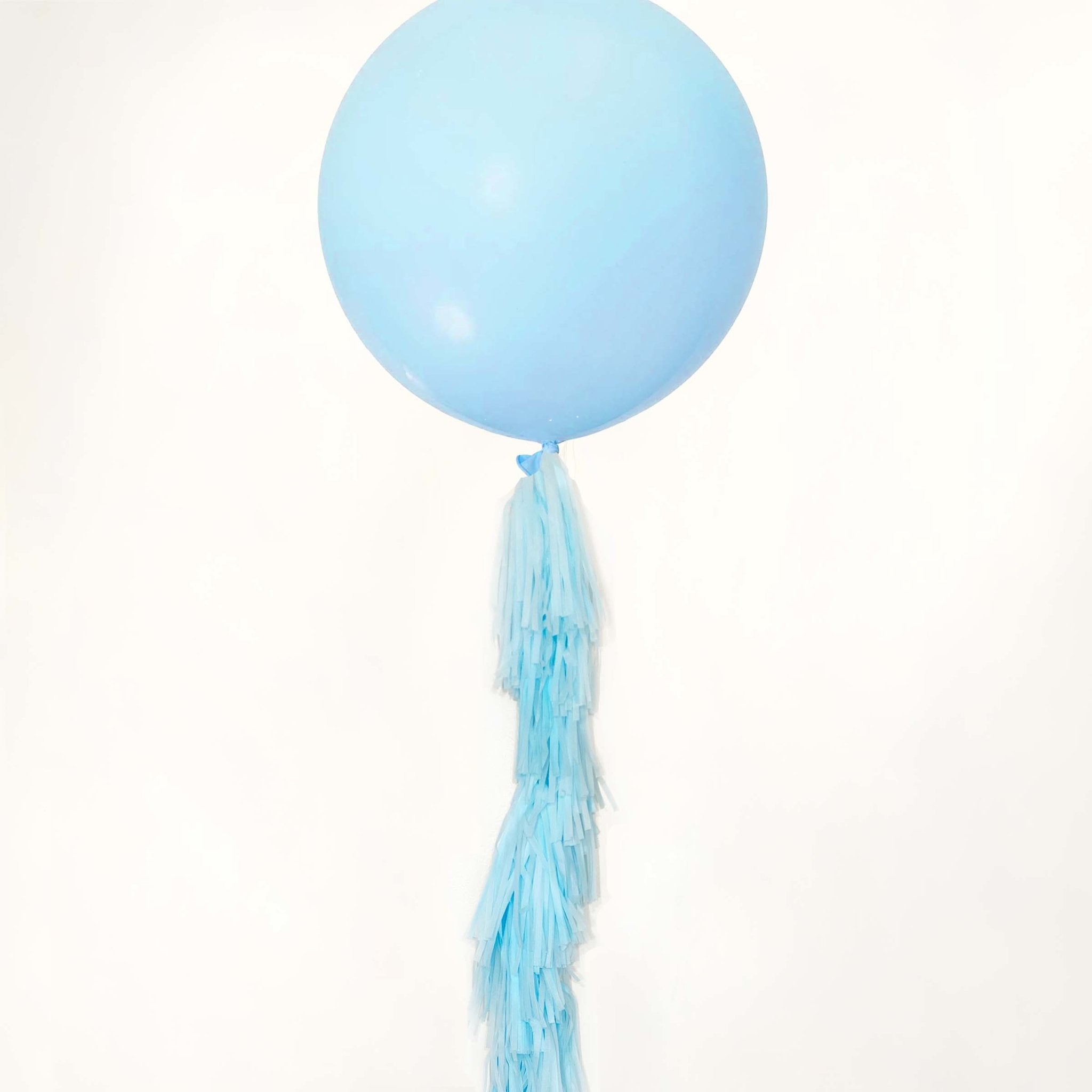 Pastel blue paper tassel tails