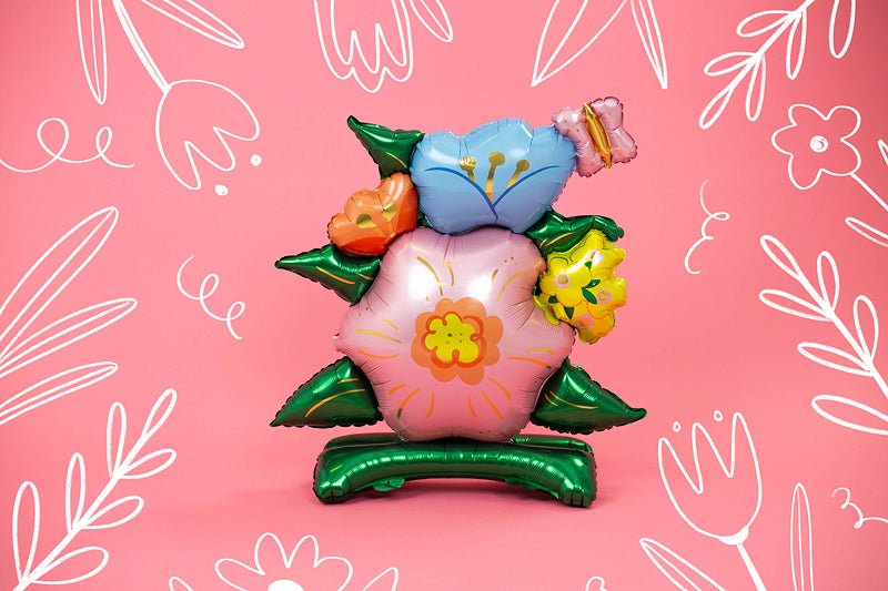 Pastel Flower Standing Balloon | Satin Foil Balloon (Air - Fill Only) - Ellie's Party Supply