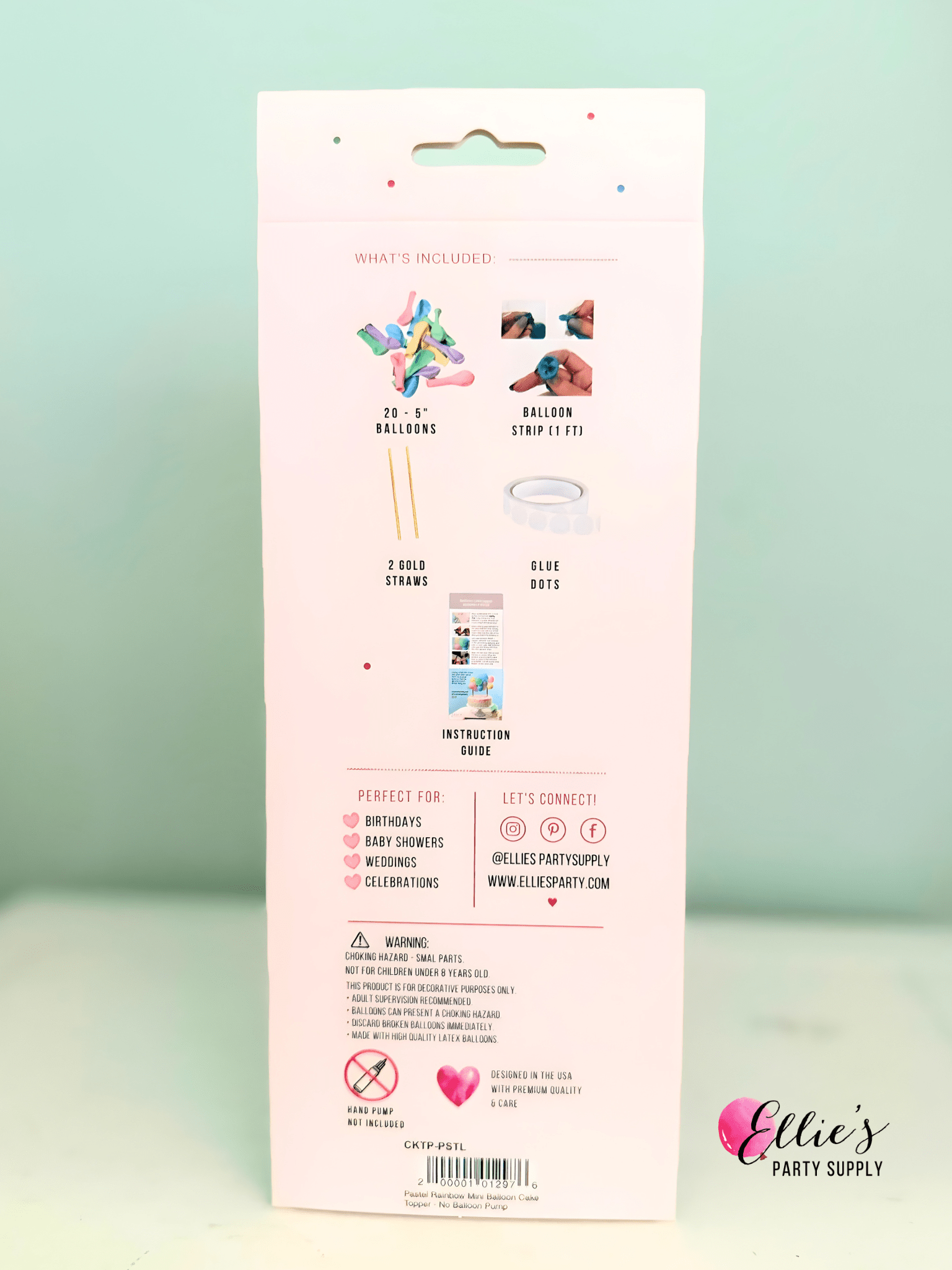Pastel Mini Balloon Cake Topper Kit – Aesthetic Party Decor for Birthdays & Celebrations - Ellie's Party Supply