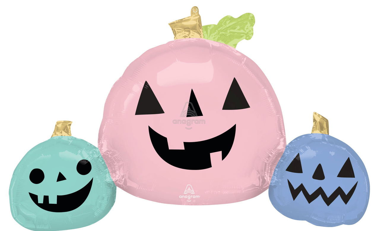 Pastel Pumpkin Foil Balloon Trio – 35" - Ellie's Party Supply