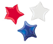 Patriotic Star Balloon – 19" Red, White & Blue - Ellie's Party Supply