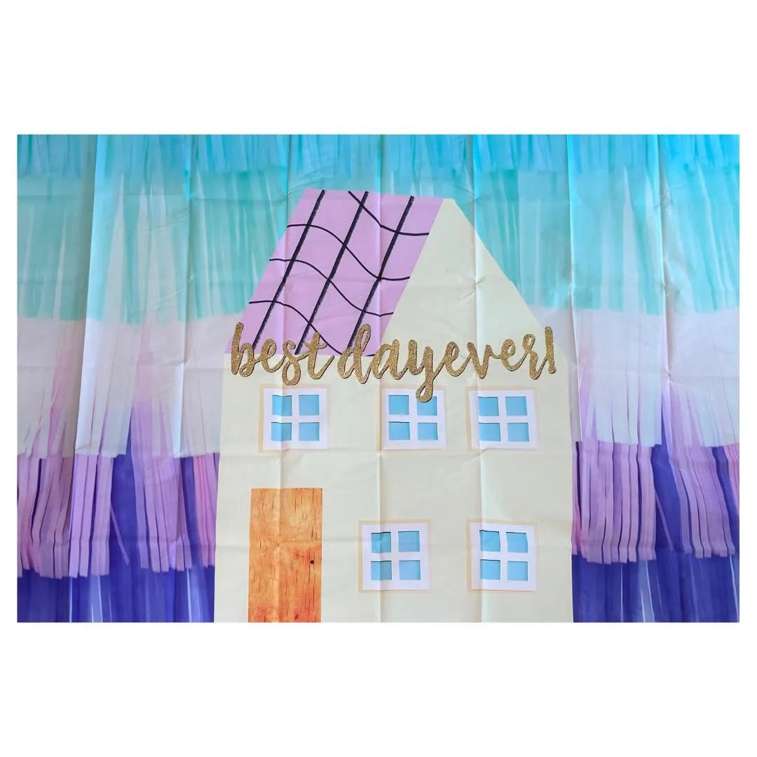 Peppa Pig House Vinyl Backdrop - Ellie's Party Supply