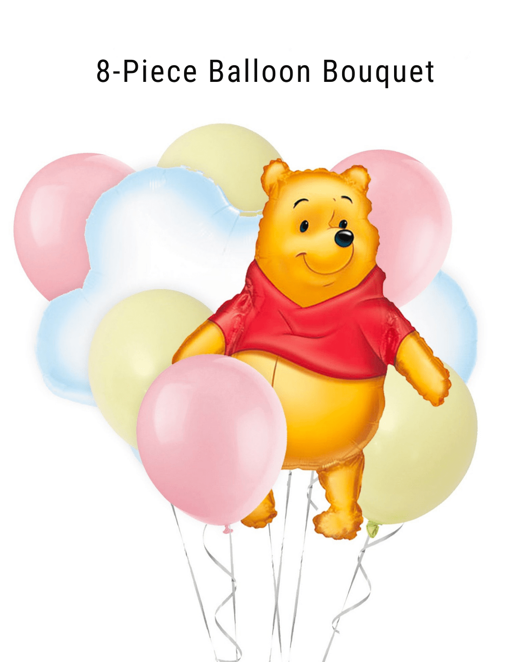 Pink and Yellow Bear Balloon Bouquet - Ellie's Party Supply