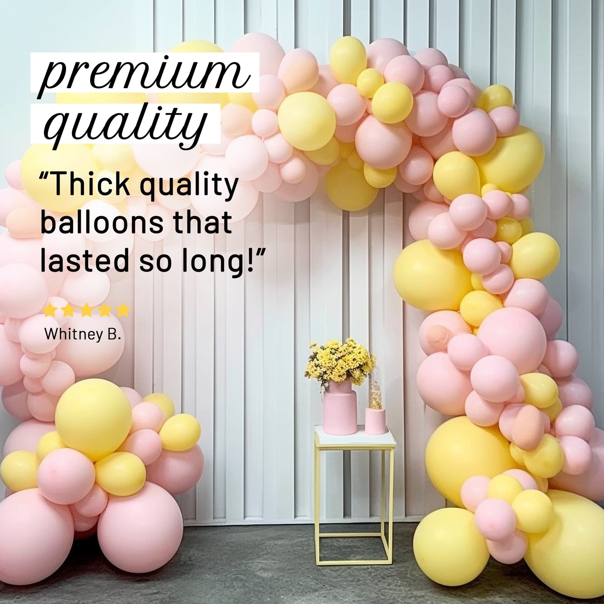 Pink Classic Yellow Bear Balloon Garland Kit - Ellie's Party Supply