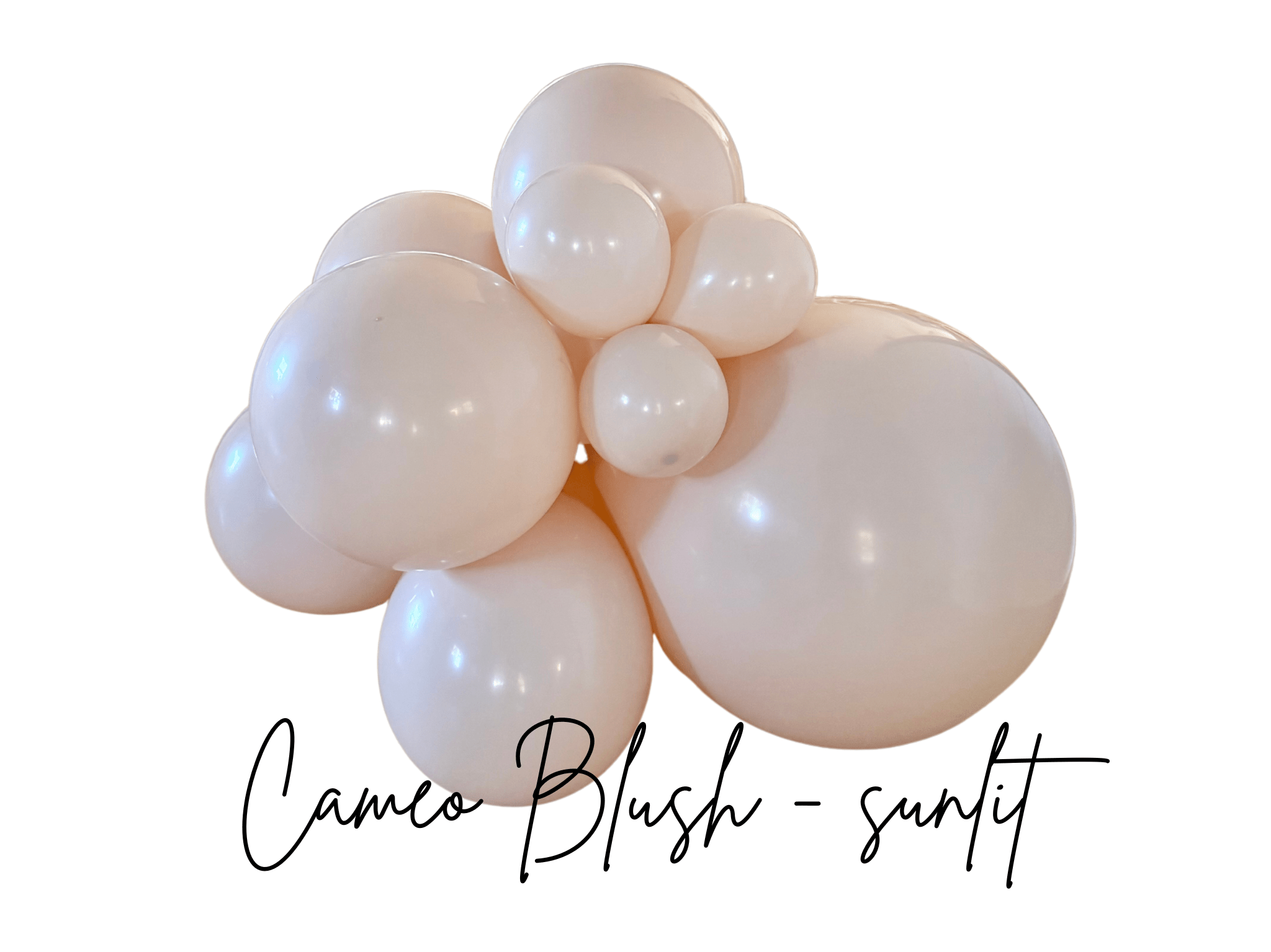 Premium Cameo - Blush Latex Balloon Cluster (5", 11” and 17”) - Ellie's Party Supply