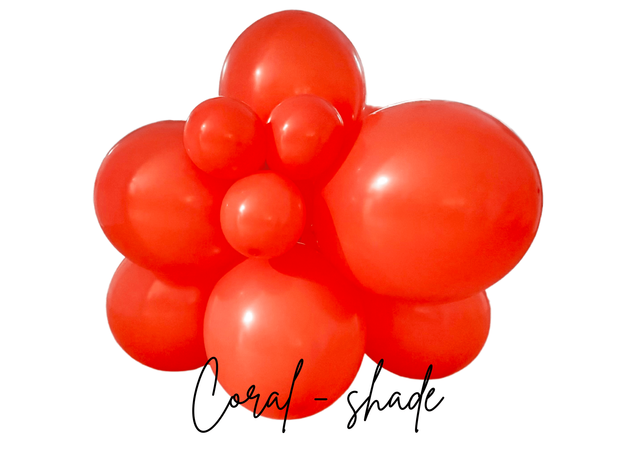 Premium Coral Latex Balloon Cluster (5", 11” and 17”) - Ellie's Party Supply