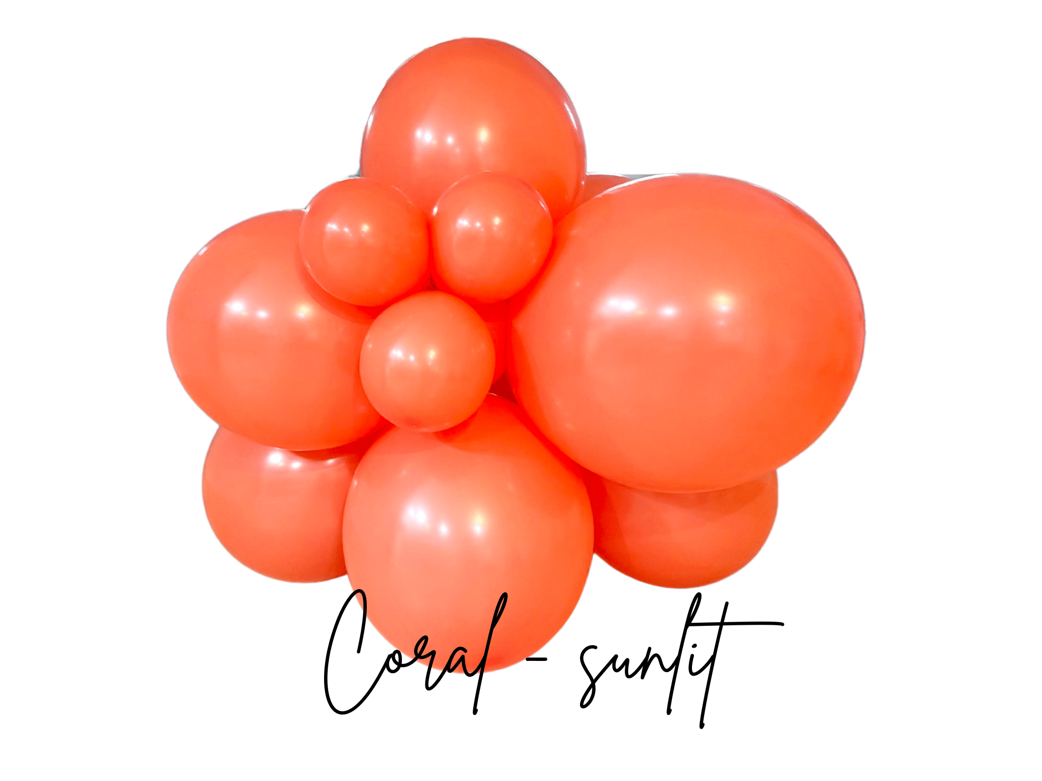 Premium Coral Latex Balloon Cluster (5", 11” and 17”) - Ellie's Party Supply