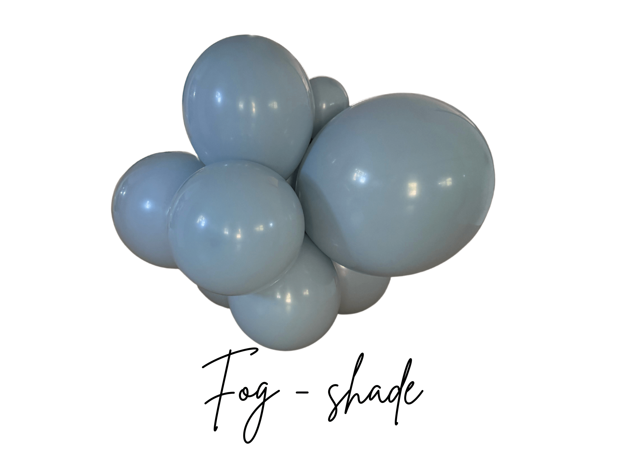 Premium Fog Gray Latex Balloon Cluster (5", 11” and 17”) - Ellie's Party Supply