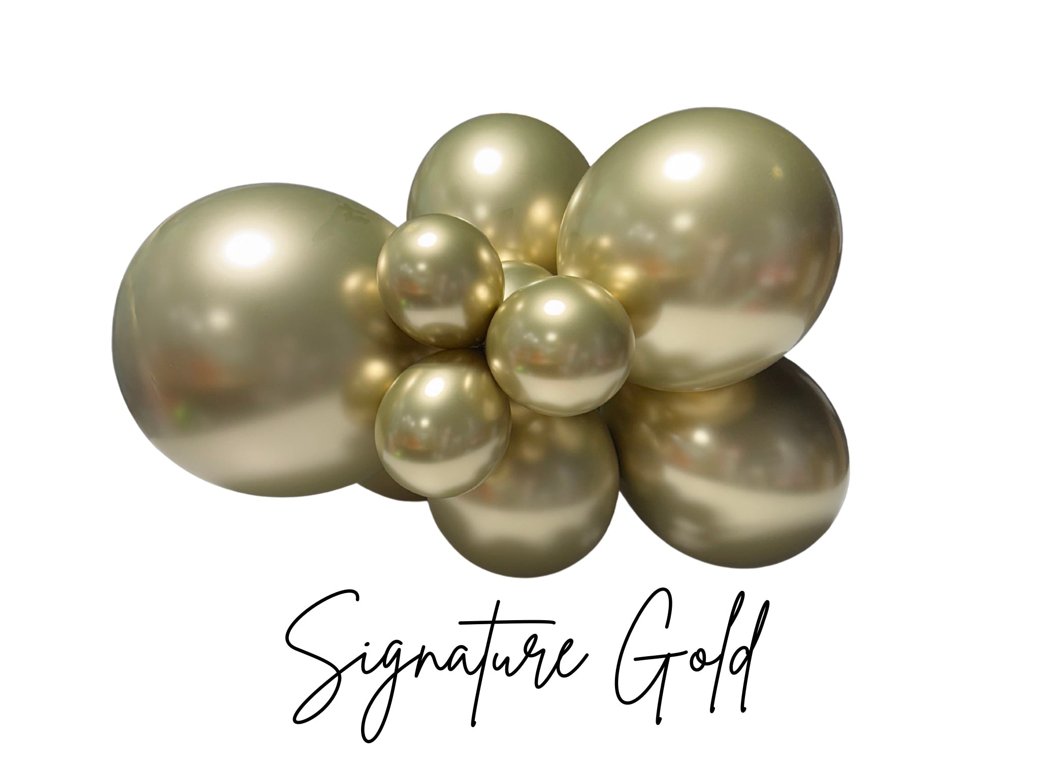 Premium Gold Latex Balloon Cluster (5", 11” and 17”) - Ellie's Party Supply